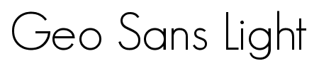 Geo Sans Light font